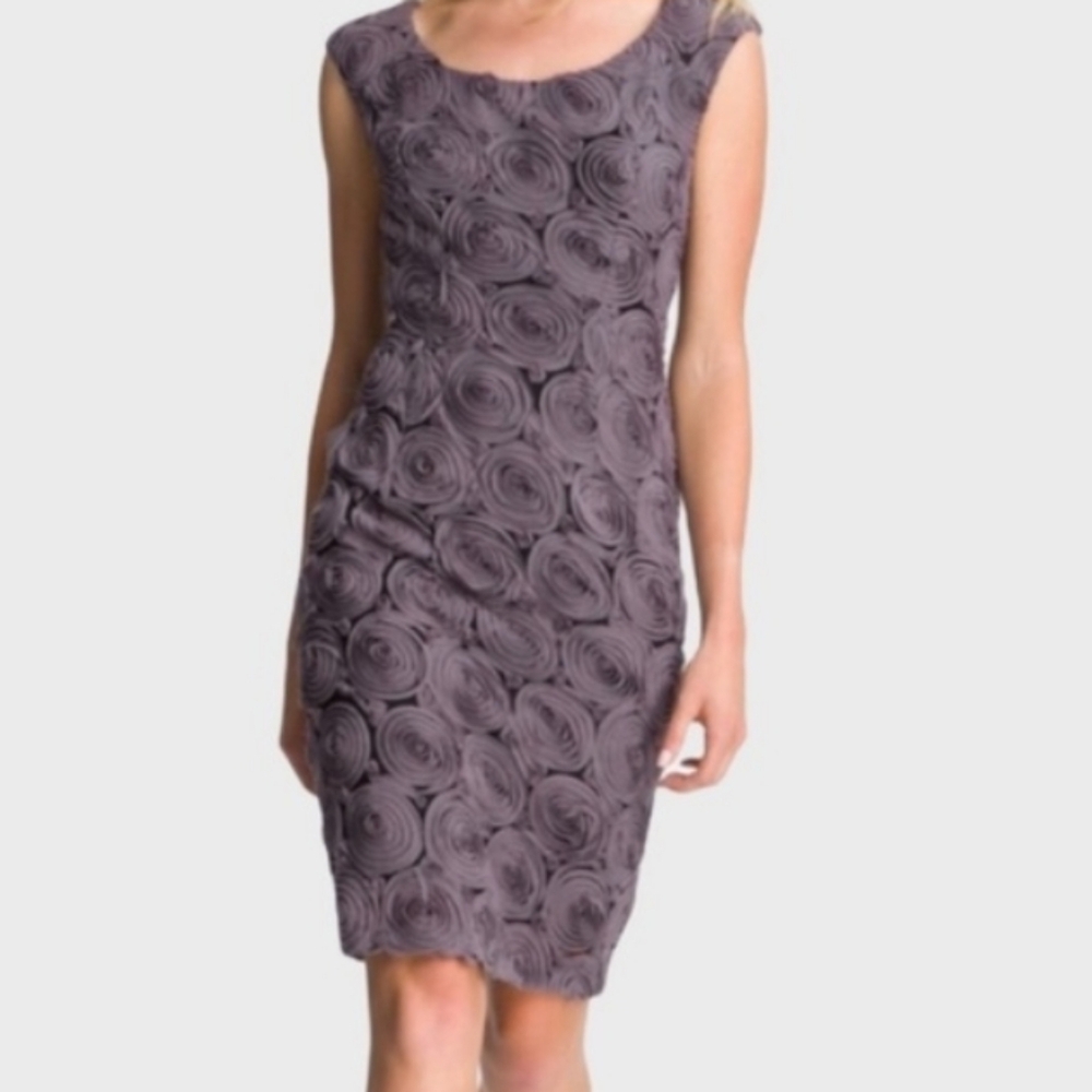 Adrianna Papell Rosette Cocktail Dress - Size 6